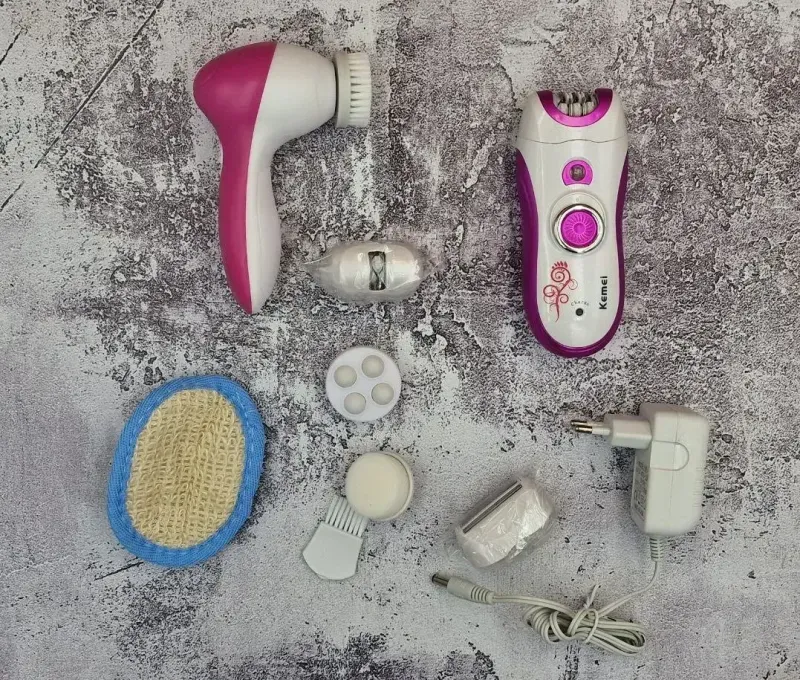 Епілятор жіночий багатофункціональний 6 в 1 пінцетний Kemei KM-3066