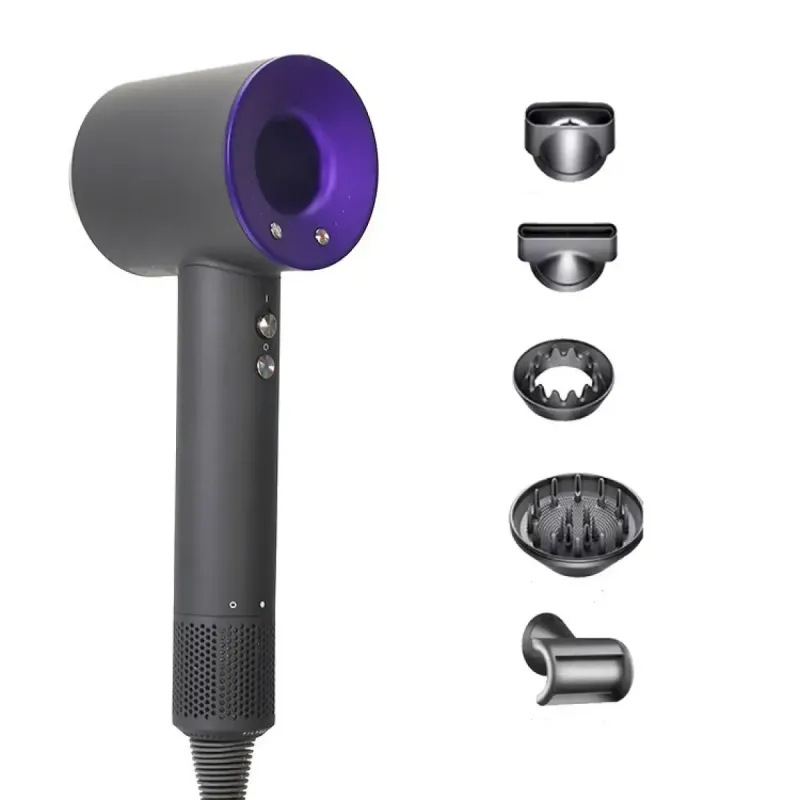 Фен з 5 різними насадками для сушіння та укладання hair dryer fan