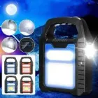 Ліхтар кемпінг переносний HB-9707A-1LED+COB+LED, power bank, Li-Ion акумулятор, сонячна батарея, ЗУ microUSB