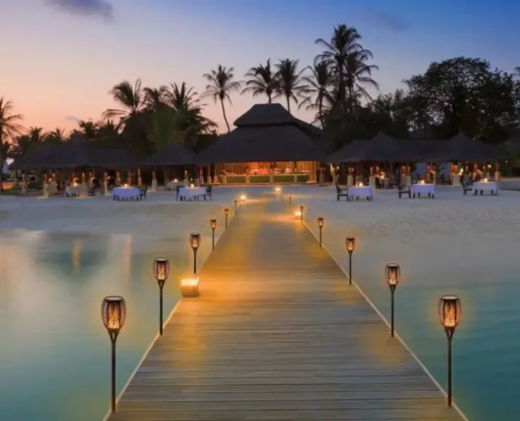 Ліхтар садовий світильник на сонячній батареї 80 см Solar flame