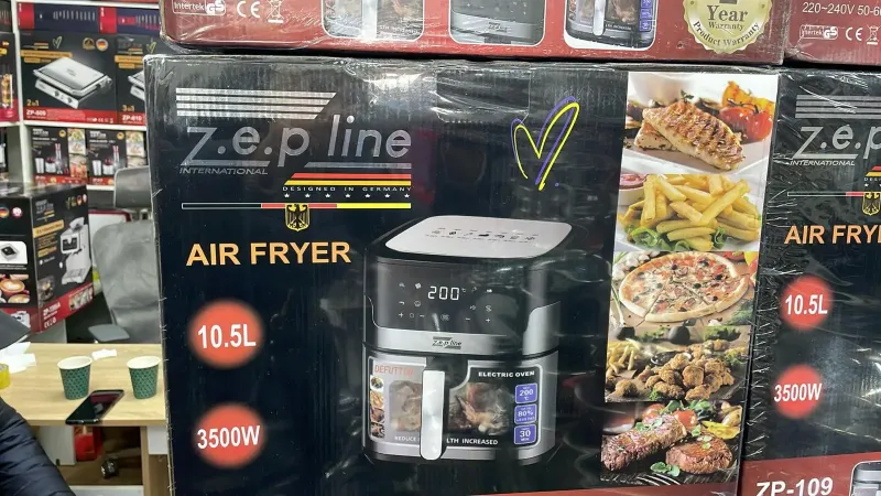 Фритюрниця без олії Zepline ZP-109 3500W сенсорна аерофрітюрниця мультипіч безмасляна з таймером 10,5л
