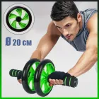 Фітнес колесо для преса DOUBLE WHEEL ABS HEALTH ABDOMEN ROUND, тренажер ролик для преса