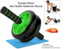 Фітнес колесо для преса DOUBLE WHEEL ABS HEALTH ABDOMEN ROUND, тренажер ролик для преса