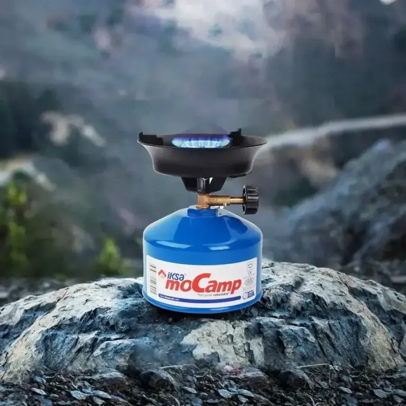 Газовий пальник-плита з п'єзопідпалом Iksa MoCamp / Портативний  похідний пальник / Туристична плита
