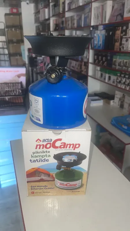 Газовий пальник-плита з п'єзопідпалом Iksa MoCamp / Портативний  похідний пальник / Туристична плита