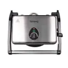 Гриль притискний Rainberg RB-5412 з ручкою індикатором нагріву 2800 Вт + знімний піддон для жиру Нержавіюча сталь з антипригарним покриттям