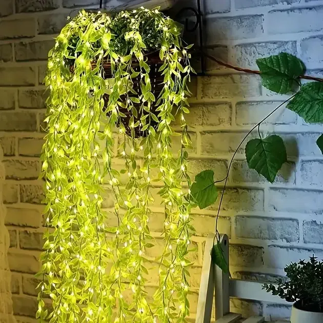 Гірлянда Роса з LED-підсвічуванням "Зелена Верба" ??2, Тепле світло SF-56