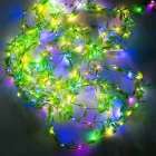 Гірлянда-штора з листочками Curtain Copper SF-55 внутрішня, з прозорим дротом, 10м