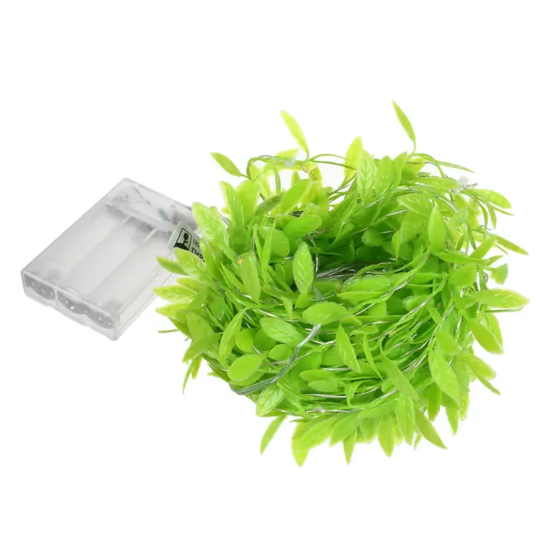 Гірлянда-штора з листочками Curtain Copper SF-55 внутрішня, з прозорим дротом, 10м