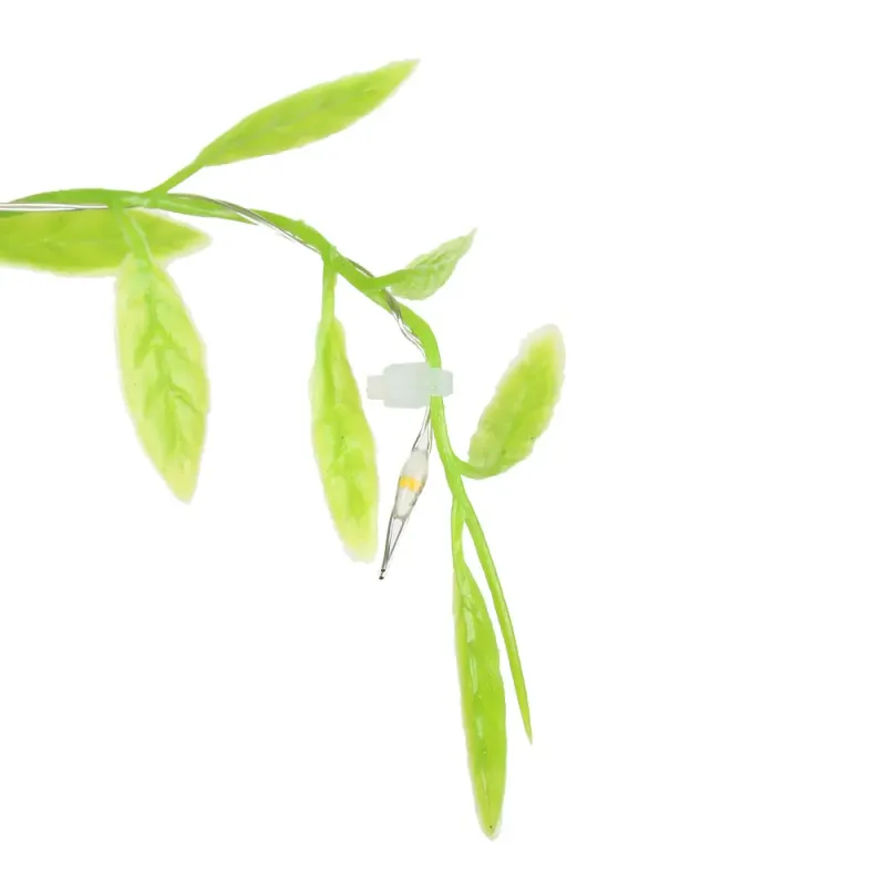 Гірлянда-штора з листочками Curtain Copper SF-55 внутрішня, з прозорим дротом, 10м