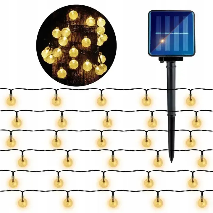 Гірлянда вулична LED лампочки SOLAR GARDEN LIGHT 834-122 WW на сонячній батареї