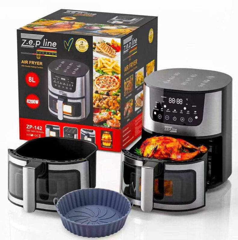 Електрична фритюрниця Zepline ZP-142 з чашею на 8 літрів та вбудованим грилем 4200Вт