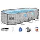 Сімейний овальний каркасний басейн Bestway 56716 549х274х122 см з фільтром та сходами на 13420 л