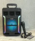 Портативна колонка Kimiso QS-627 з мікрофоном та світломузикою
