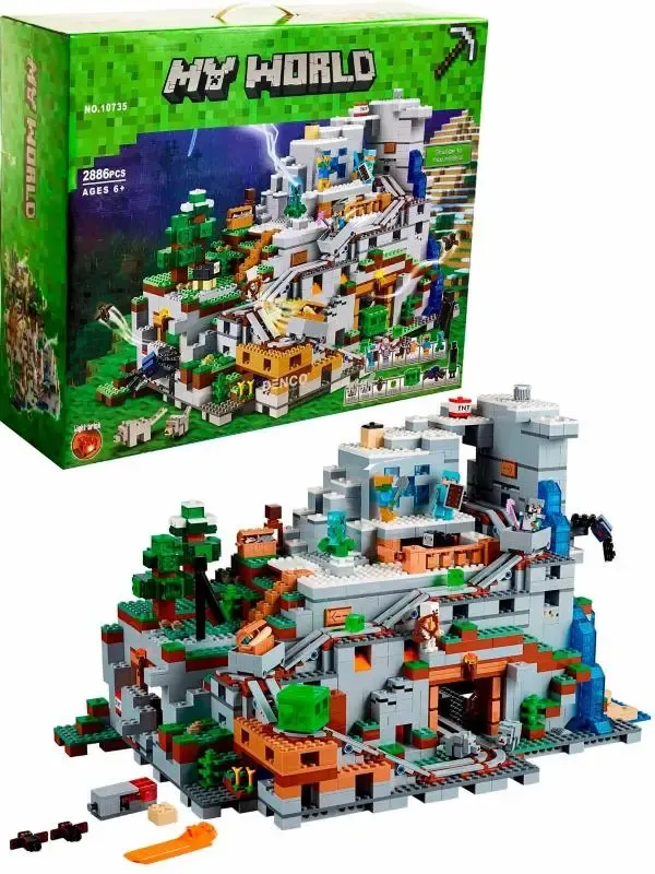 Конструктор Bela My World "Печера в горах" Minecraft, 2886 деталей
