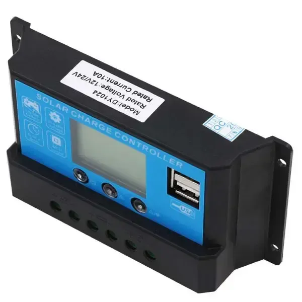 Контролер заряду сонячний 10А 12/24В OTS з дисплеєм та USB PWM