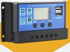 Контролер заряду сонячний 10А 12/24В OTS з дисплеєм та USB PWM