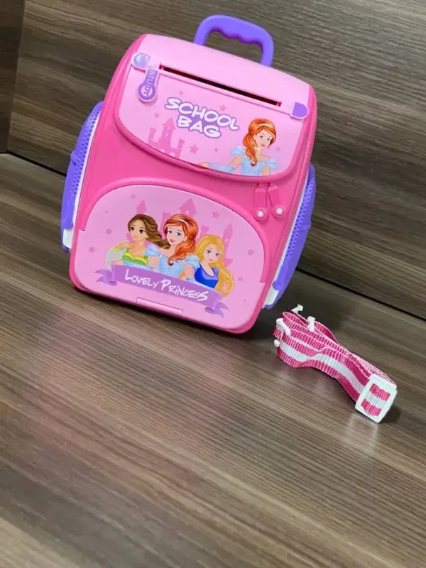 Скарбничка сейф EL-510-14 LOVELY PRINCESS з відбитком пальця та кодовим замком банкомат музичний Рожевий