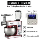 Чорний Кухонний комбайн Zepline 4200 Вт 7в1 на 6 літрів ZP-135 з дисплеєм