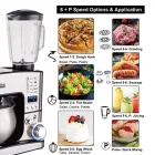 Чорний Кухонний комбайн Zepline 4200 Вт 7в1 на 6 літрів ZP-135 з дисплеєм