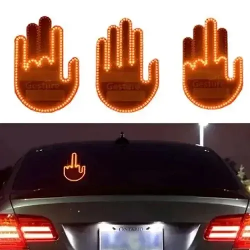 LED ладоня на заднє скло автомобіля Світлодіодна рука від батарейок