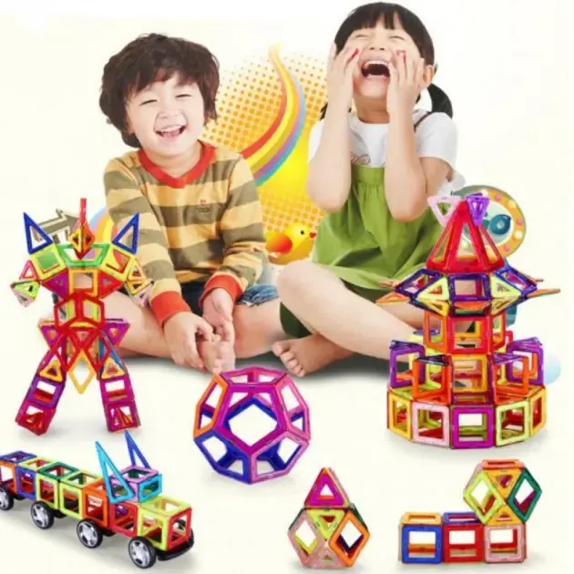 36 деталей Магнітний конструктор, дитячий 3Д конструктор, конструктор магнітний у валізі