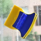 Магнітна щітка для миття вікон із двох сторін Magnetic Double side Cleaner 40мм зі страхувальним шнуром жовто-синя