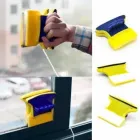 Магнітна щітка для миття вікон із двох сторін Magnetic Double side Cleaner 40мм зі страхувальним шнуром жовто-синя