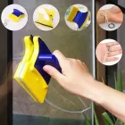 Магнітна щітка для миття вікон із двох сторін Magnetic Double side Cleaner 40мм зі страхувальним шнуром жовто-синя