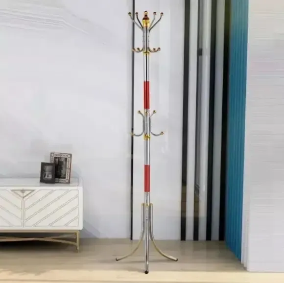 Металева підлогова стійка-вішалка для одягу Coat Rack тренога 16 гачків