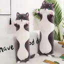 Сірий 70см М'яка Іграшка Кіт Довгий  Подушка Обнімашка