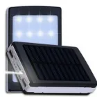 Портативна зарядка Power Bank Metal Led Solar 20000 mah Сонячна панель + Ліхтар