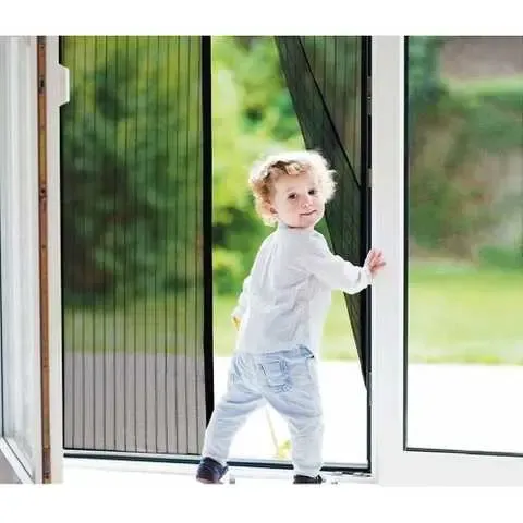 Москітна сітка на магнітах Magic Mesh, Антимоскітна штора на двері, Сітка проти москітів 210х100 см