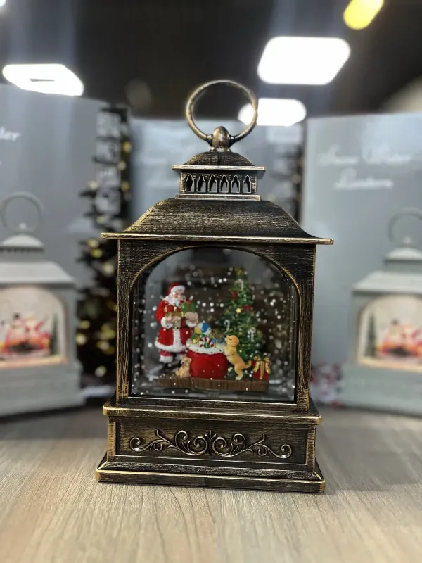 Новорічний музичний ліхтар нічник з підсвічуванням Xmas 24072D