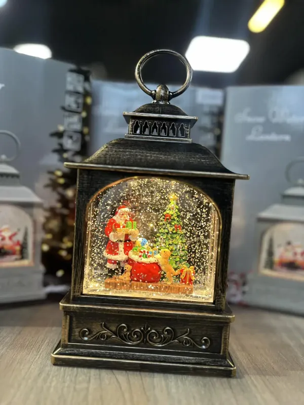 Новорічний музичний ліхтар нічник з підсвічуванням Xmas 24072D