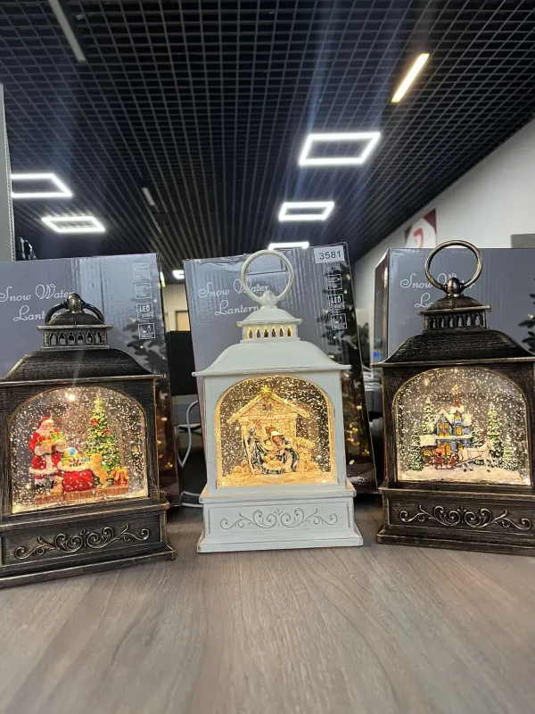 Новорічний музичний ліхтар нічник з підсвічуванням Xmas 24072D
