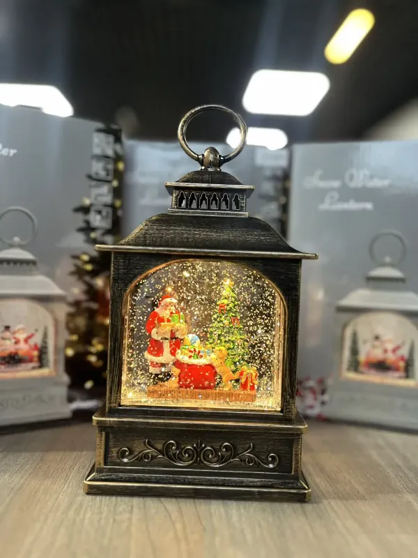 Новорічний музичний ліхтар нічник з підсвічуванням Xmas 24072D