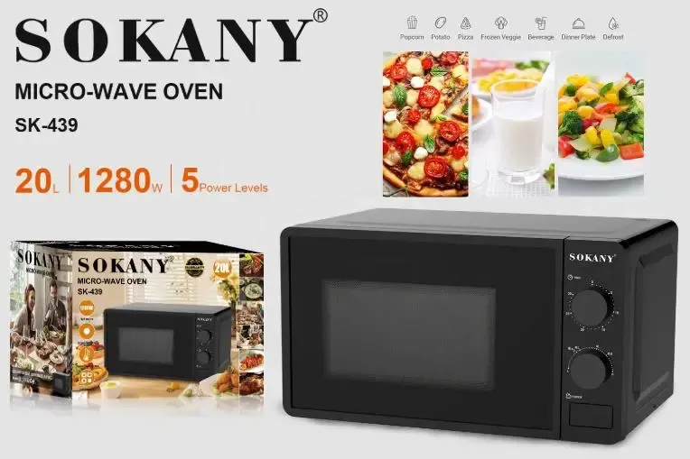 Мікрохвильова піч Sokany SK-438 30 л 1400 Вт