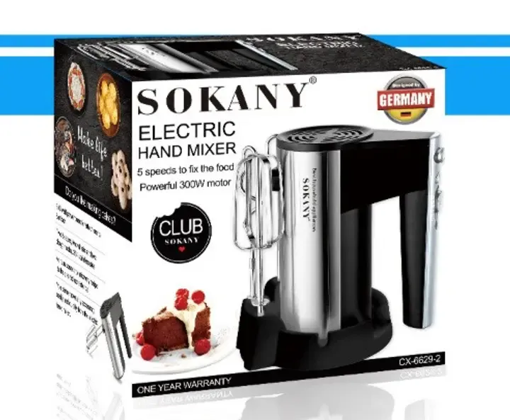 Ручний міксер Sokany CX-6629-2 300Вт, кухонний міксер