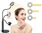 Набір блогера 3в1 Гнучкий штатив з Led кільцем Ring Light + тримачі для телефону та мікрофона на підставці