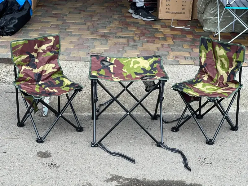 Набір для пікніка стіл та стільці 2шт у сумці / Туристичний столик зі стільцями / Складаний стіл та стільці