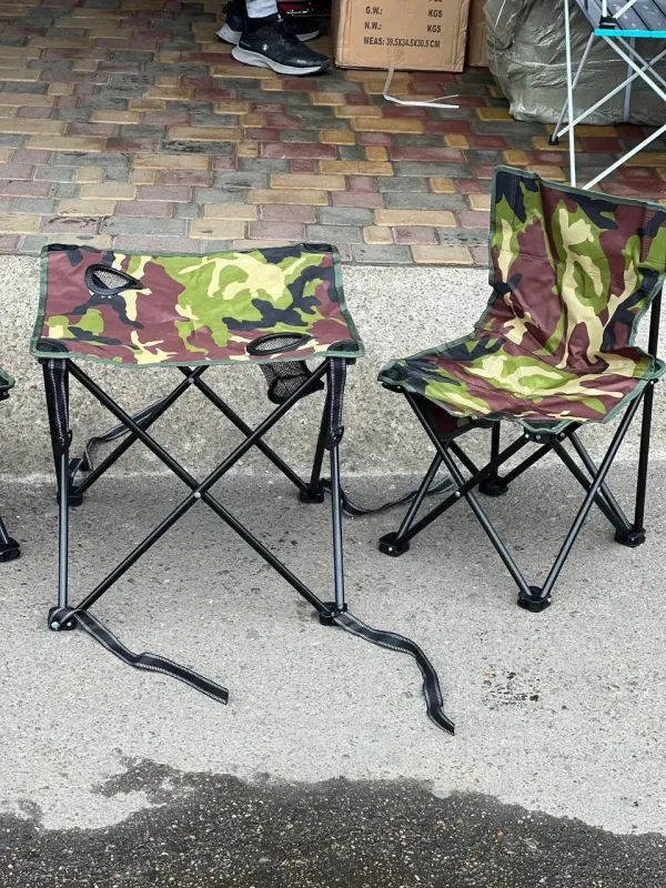 Набір для пікніка стіл та стільці 2шт у сумці / Туристичний столик зі стільцями / Складаний стіл та стільці