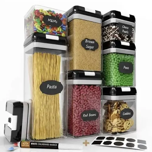 Набір контейнерів для їжі (7 предметів+етикетки)