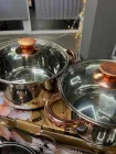 Набір кухонного посуду з нержавіючої сталі Yimattel 12 предметів з індукційним дном