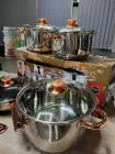 Набір кухонного посуду з нержавіючої сталі Yimattel 12 предметів з індукційним дном