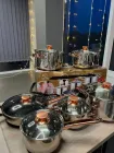 Набір кухонного посуду з нержавіючої сталі Yimattel 12 предметів з індукційним дном