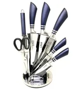 Набір кухонних ножів на підставці, що крутиться A-Plus KF-1004 (8 предметів)