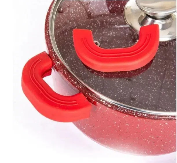 Набір посуду із сковородою граніт круглий