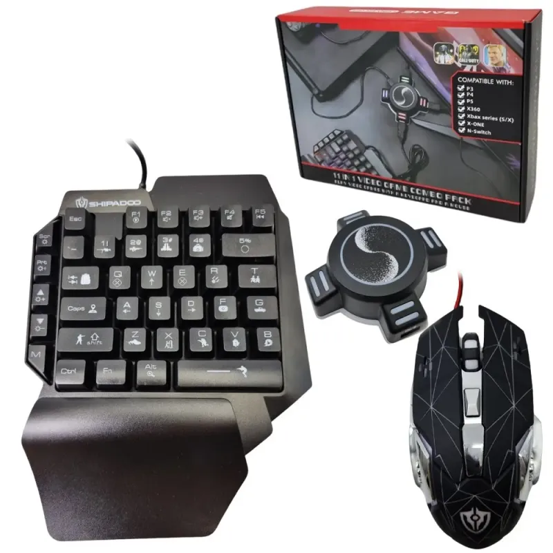 Набір з клавіатурою мишкою та конвертером Ігровий для консолей Combo Gaming Клавіатура Миша Хаб Mix Pro