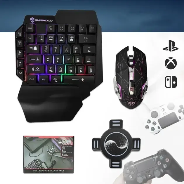 Набір з клавіатурою мишкою та конвертером Ігровий для консолей Combo Gaming Клавіатура Миша Хаб Mix Pro